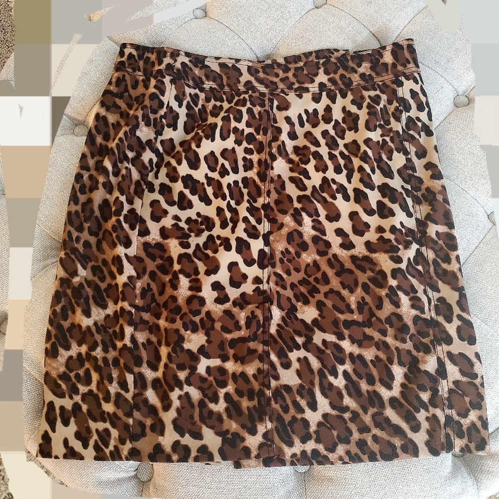 Cache Leopard Print Skirt - image 1